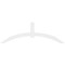 Ekena Millwork Archdale Architectural Grade PVC Gable Bracket, 108"W x 36"H x 2"D x 6"F, 8/12 Pitch GBP108X36X0206ARC00 - alternate 5